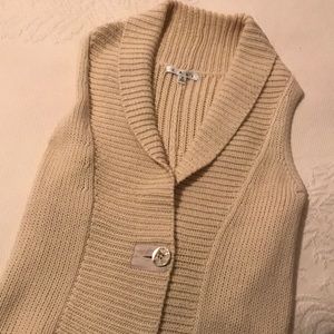 CAbi small tan sweater vest